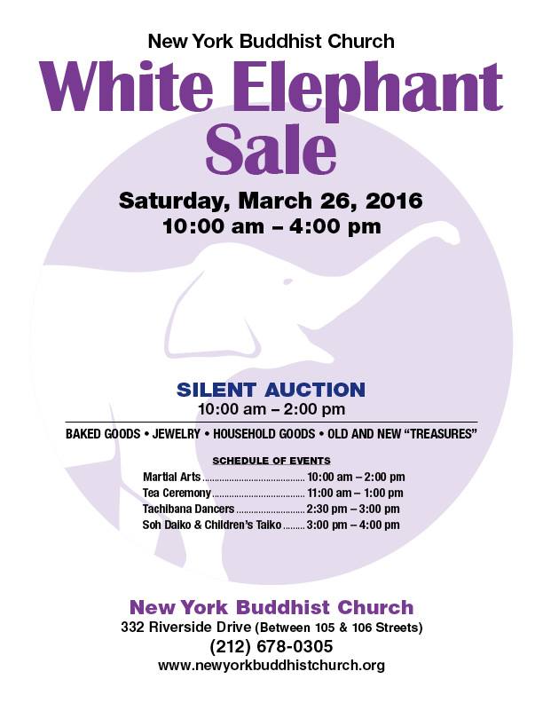 White Elephant Sale at the NYBC! Soh Daiko