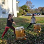 Keiko and Jennifer at an outdoor rehearsal in Seabrook, NJ.