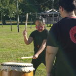 Keiko at an outdoor rehearsal in Seabrook, NJ.