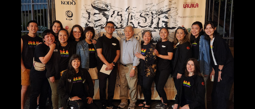 Soh Daiko members with Katsuji and Julia Asano, CEO of Asano Taiko U.S.