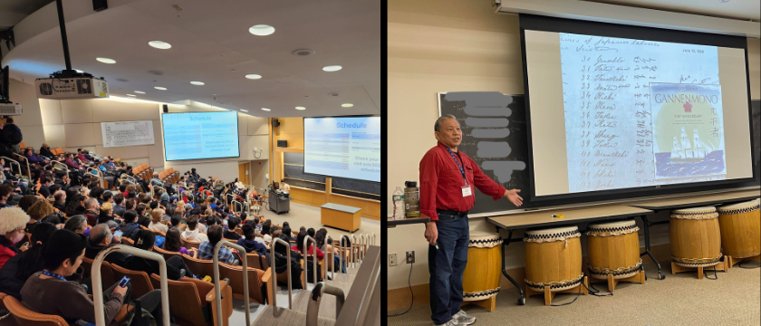 (1) Opening Ceremony, (2) Soh Daiko founding member Alan Okada's talk on taiko history